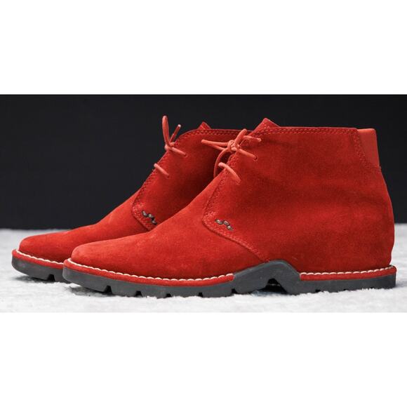 Cole Haan Country Voyager Red Suede Chukka Waterproof Boots Womens Size 8 - Picture 12 of 16
